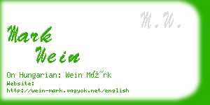 mark wein business card